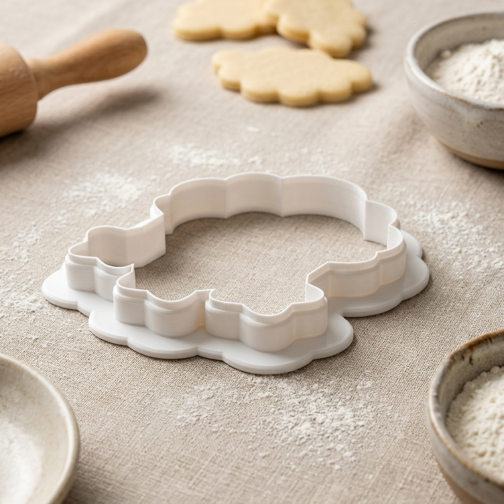 Baby Mobile Cloud Stars Cookie Cutter, 3D Printed Baby Shower Cutter