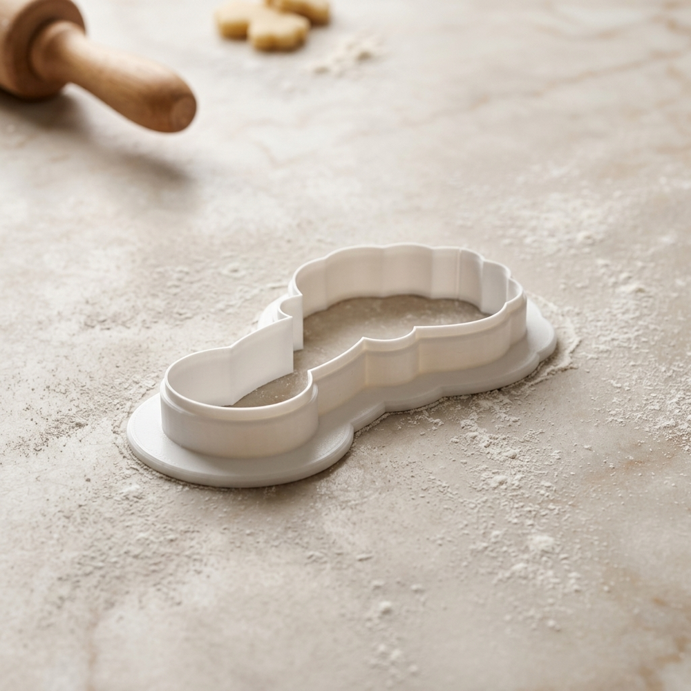 Little Peanut Rattle Cookie Cutter, 3D Printed Baby Shower Cutter