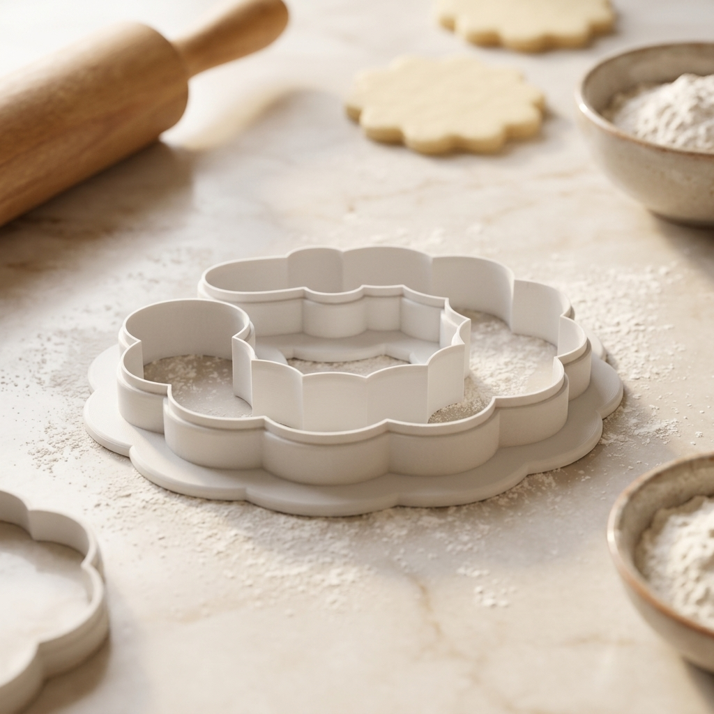 Pacifier Clip Beads Cookie Cutter, 3D Printed Baby Shower Cutter