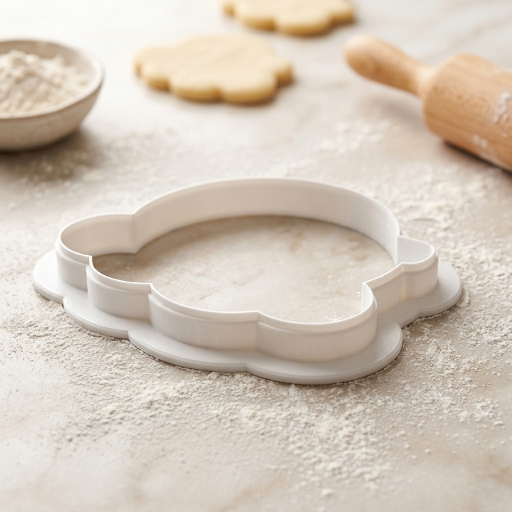Rainbow Cloud Horseshoe Cookie Cutter, 3D Printed St Patricks Day Cutter