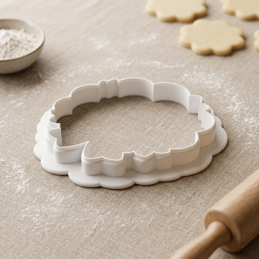Candy Cane Wreath Cookie Cutter, 3D Printed South Asian Festival Cutter