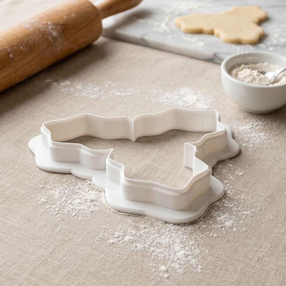 Holly Leaf Cluster Cookie Cutter, 3D Printed South Asian Festival Cutter
