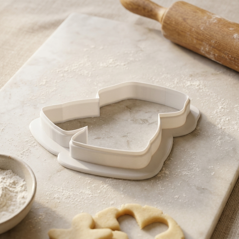 Cozy Winter Scarf Cookie Cutter, 3D Printed Christmas Cutter