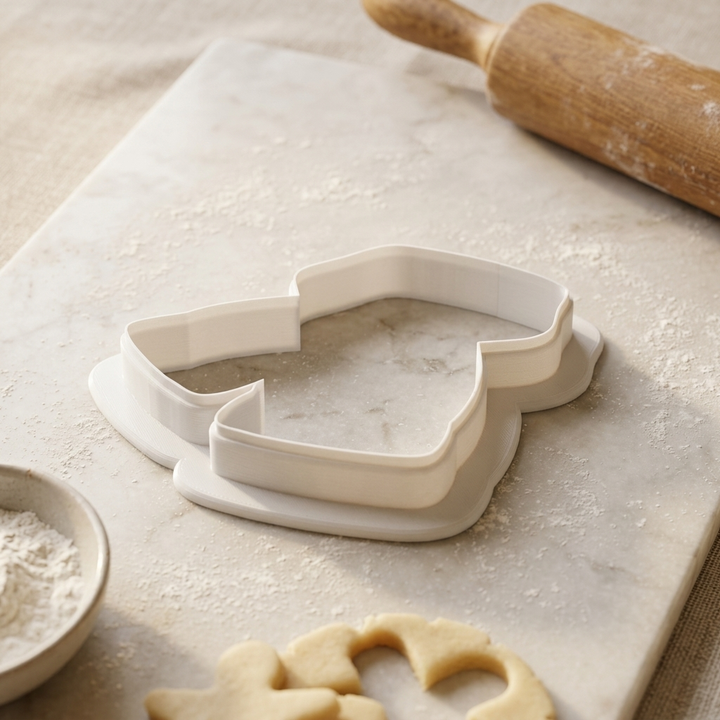 Cozy Winter Scarf Cookie Cutter, 3D Printed Christmas Cutter