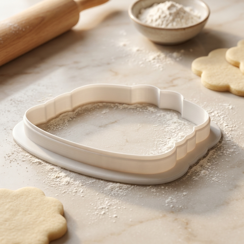 Pancake Heart Stack Cookie Cutter, 3D Printed Valentine Cutter