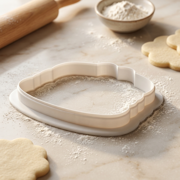 Pancake Heart Stack Cookie Cutter, 3D Printed Valentine Cutter
