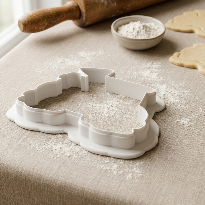 Golf Cart Flag Cookie Cutter, 3D Printed Family Gift Cutter