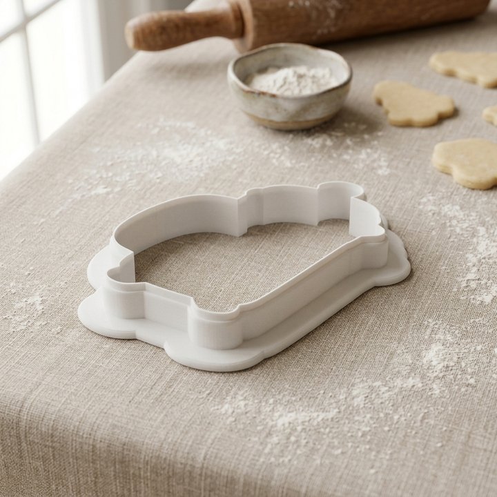 French Press Cookie Cutter, 3D Printed Coffee Theme