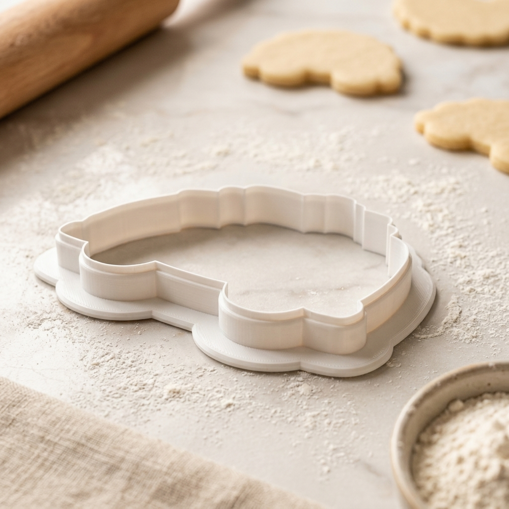 Road Trip Camper Van Cookie Cutter, 3D Printed Travel Theme Cutter
