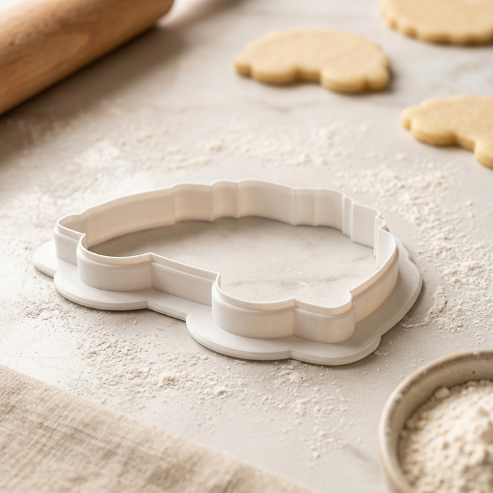 Road Trip Camper Van Cookie Cutter, 3D Printed Travel Theme Cutter
