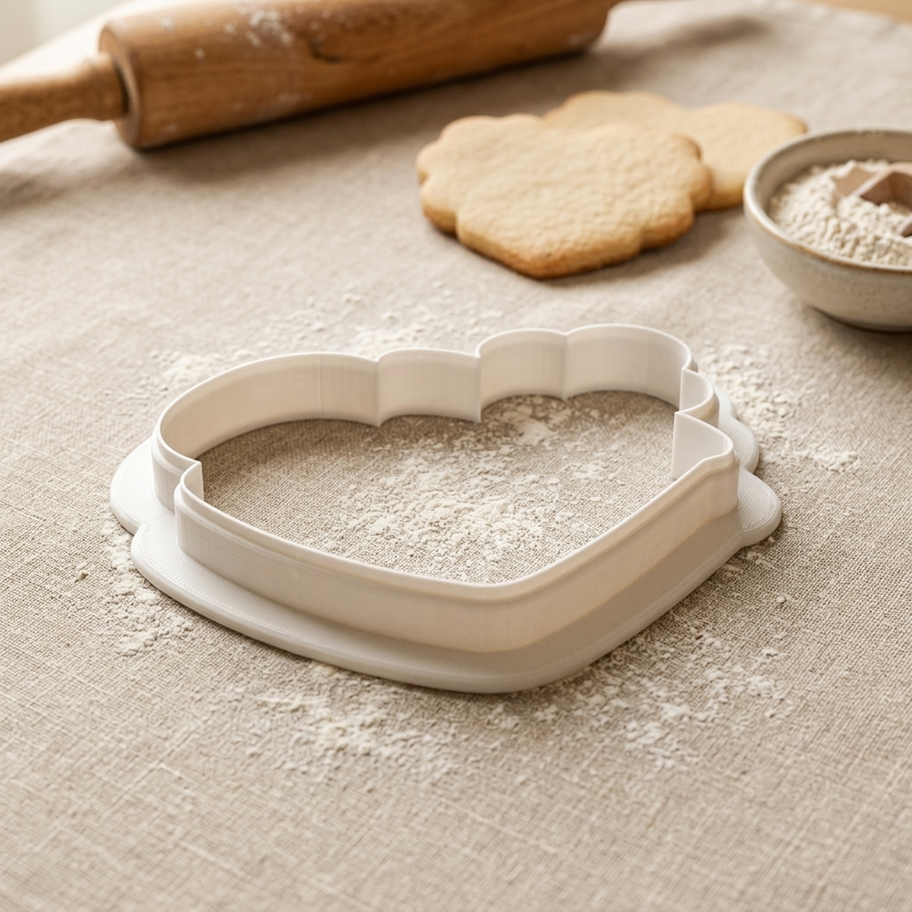 Camp Mug Mountains Cookie Cutter, 3D Printed Food Theme Cutter