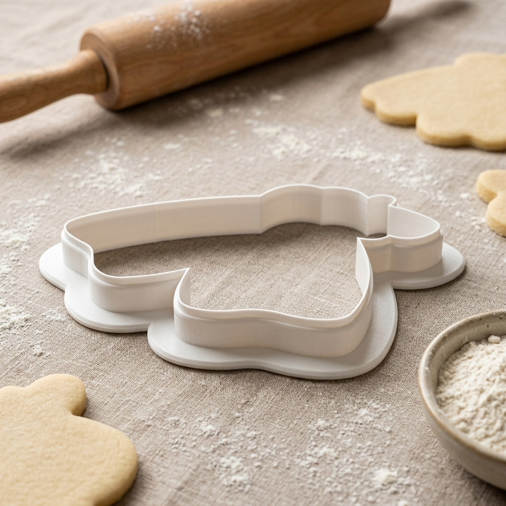 Snorkel Fins Cookie Cutter, 3D Printed Travel Theme Cutter