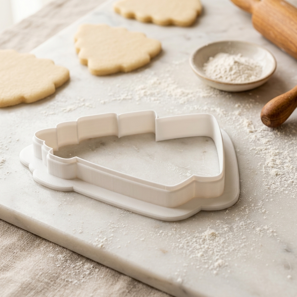 Ski Chalet Cookie Cutter, 3D Printed Christmas Cutter
