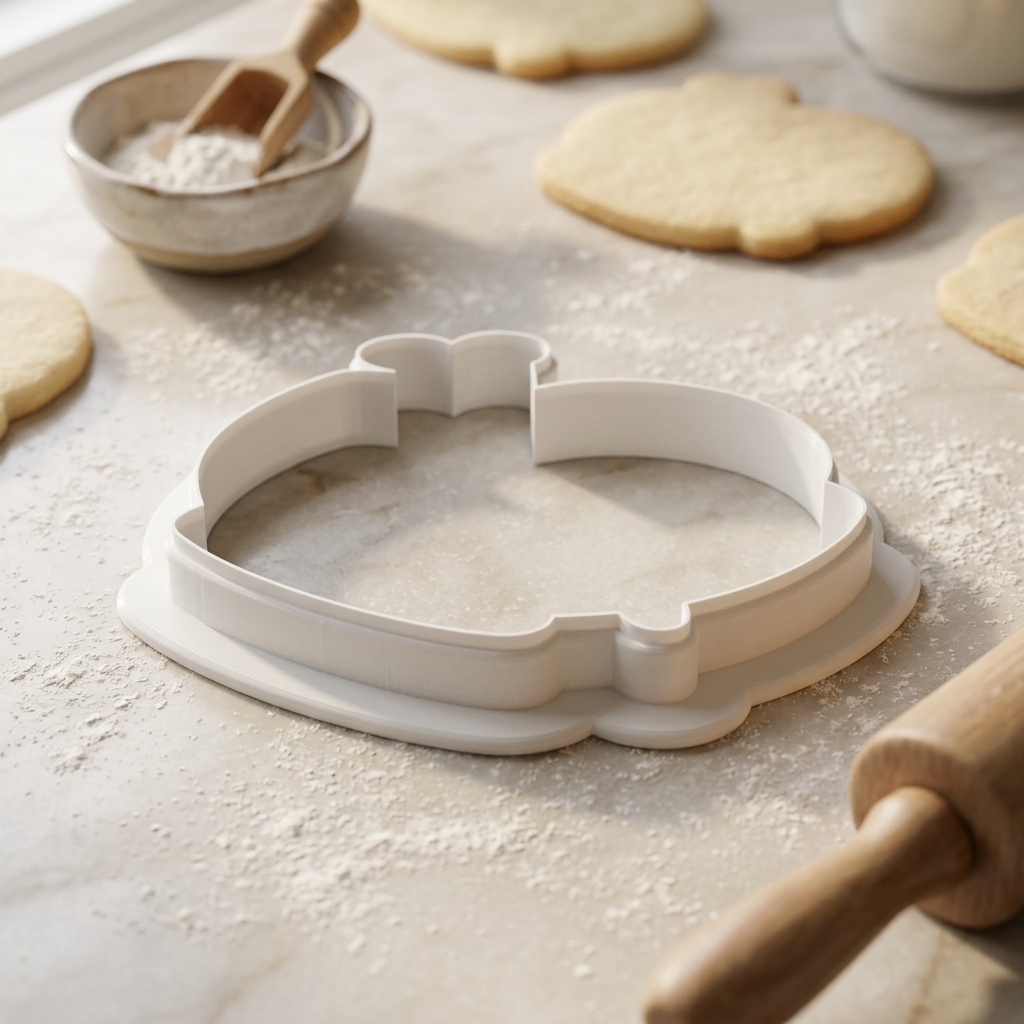 Knitting Yarn Bowl Cookie Cutter, 3D Printed Birthday Party Cutter