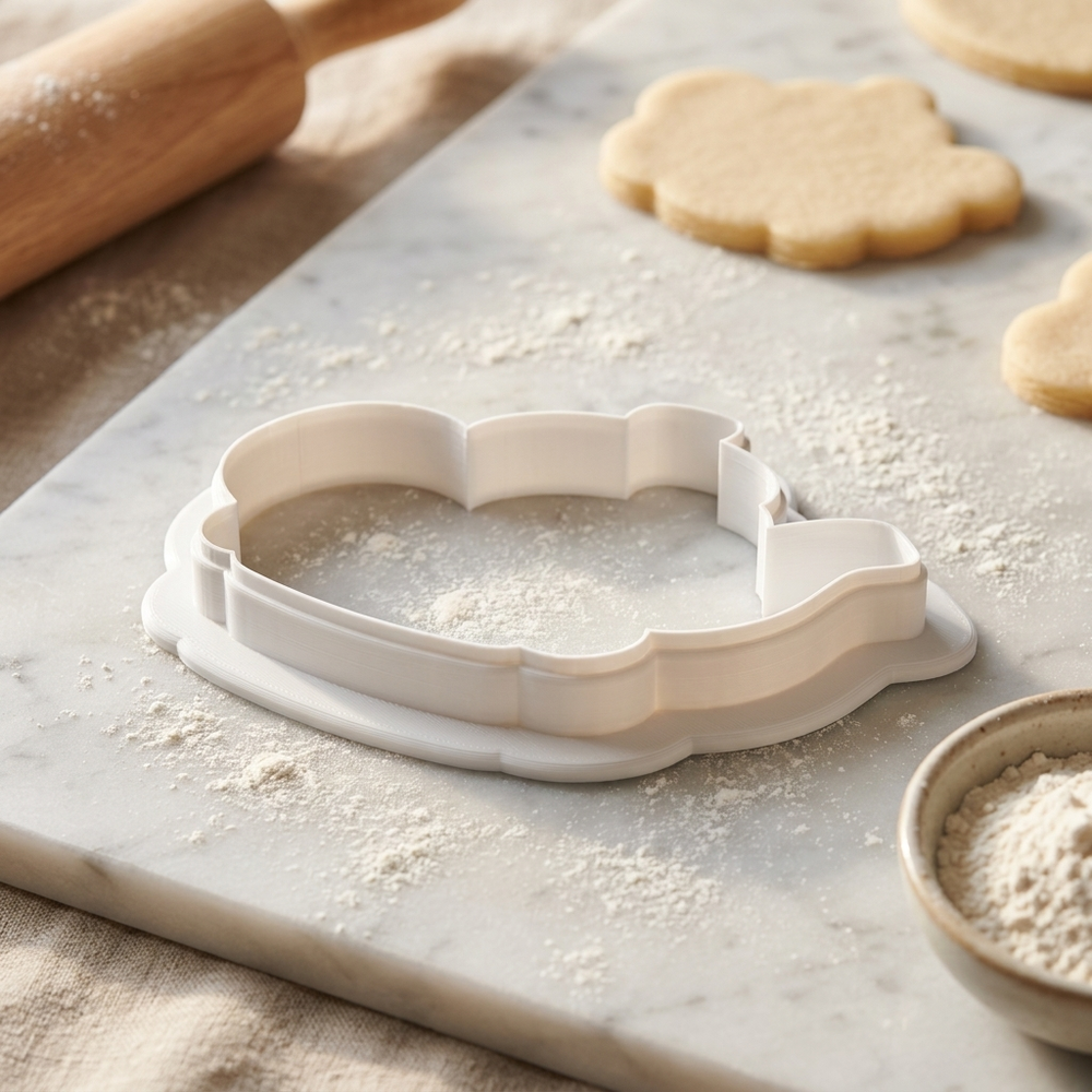 Cottagecore Teapot House Cookie Cutter, 3D Printed Birthday Party Cutter