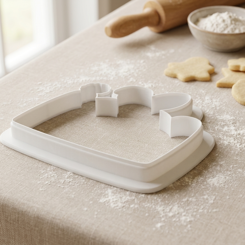 Bunny Garden Gate Cookie Cutter, 3D Printed Baby Shower Cutter