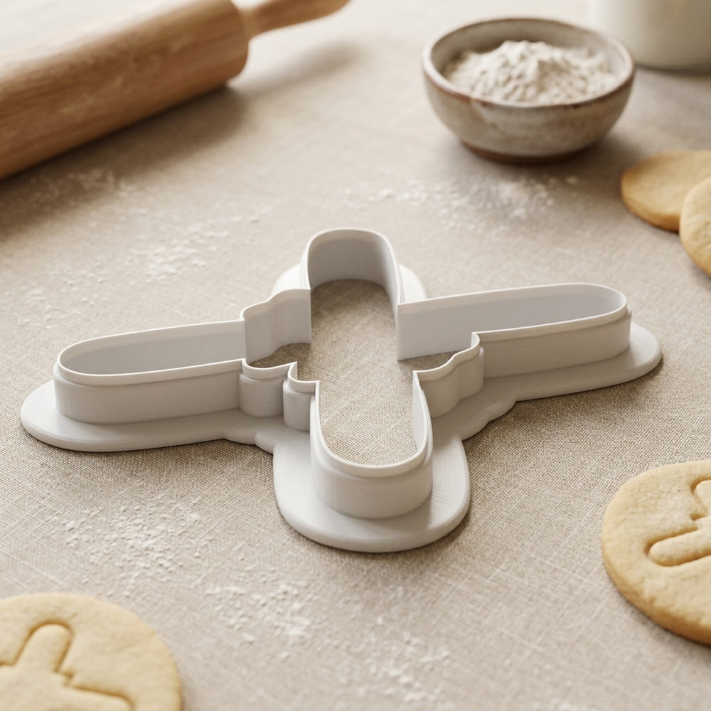 Navratri Dandiya Stick Pair Cookie Cutter, 3D Printed South Asian Festival Cutter