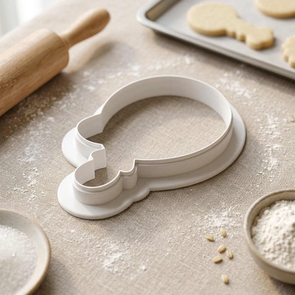 Halloween Ghost Balloon Cookie Cutter, 3D Printed Halloween Cutter