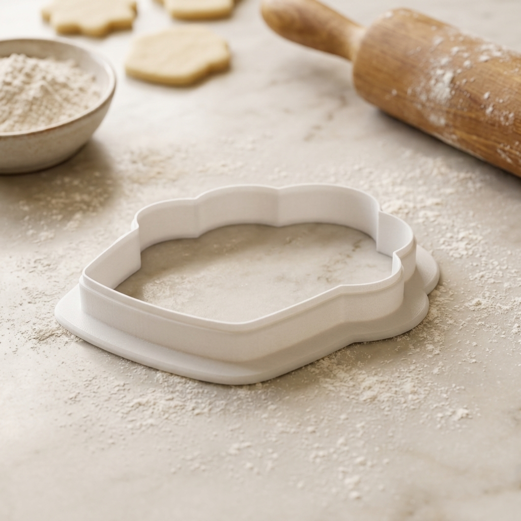 Friendly Zombie Cupcake Cookie Cutter, 3D Printed Halloween Cutter