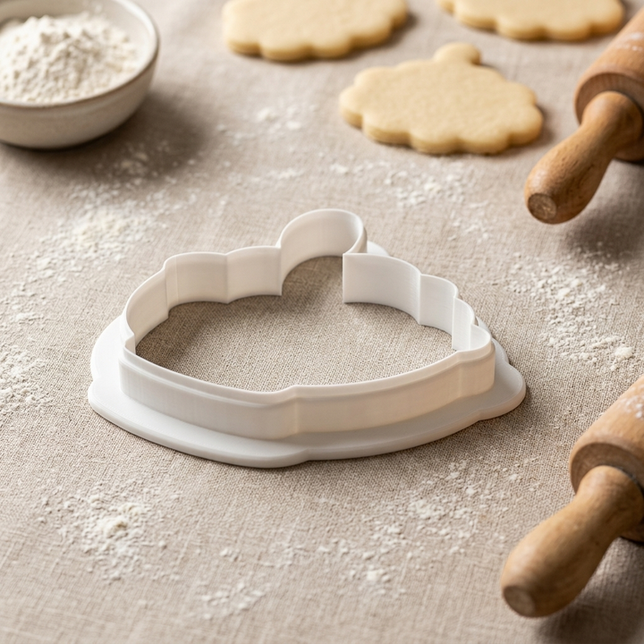 Gingerbread Mixing Bowl Cookie Cutter, 3D Printed South Asian Festival Cutter