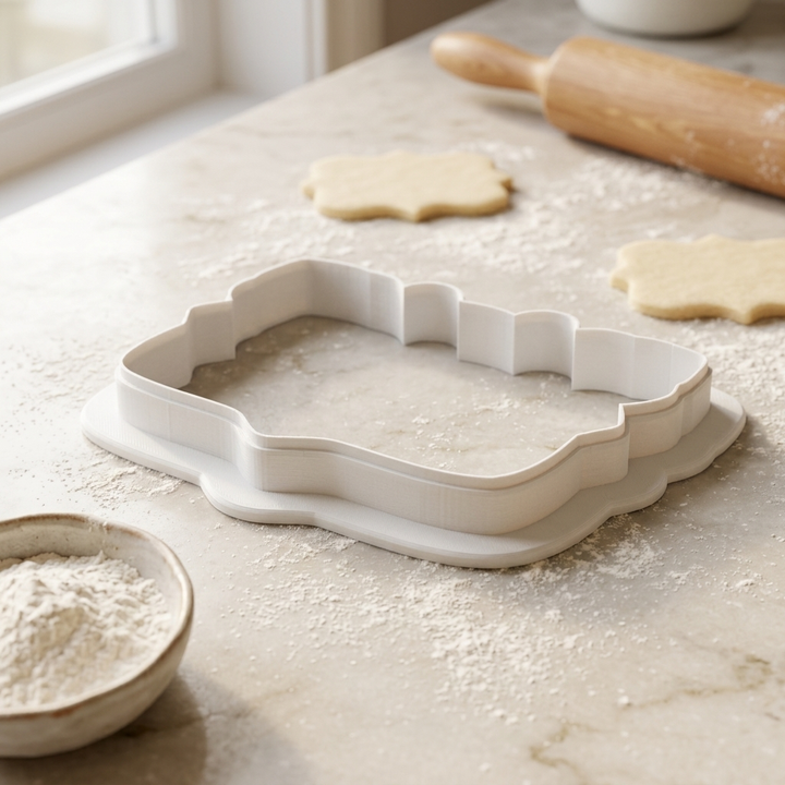 Safari Baby Name Plaque Cookie Cutter, 3D Printed Baby Shower Cutter