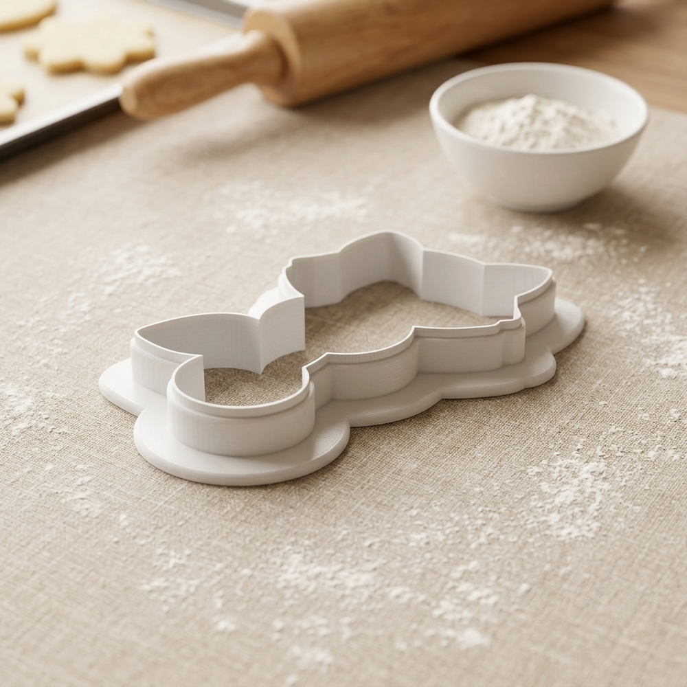 Woodland Fox Rattle Cookie Cutter, 3D Printed Baby Shower Cutter