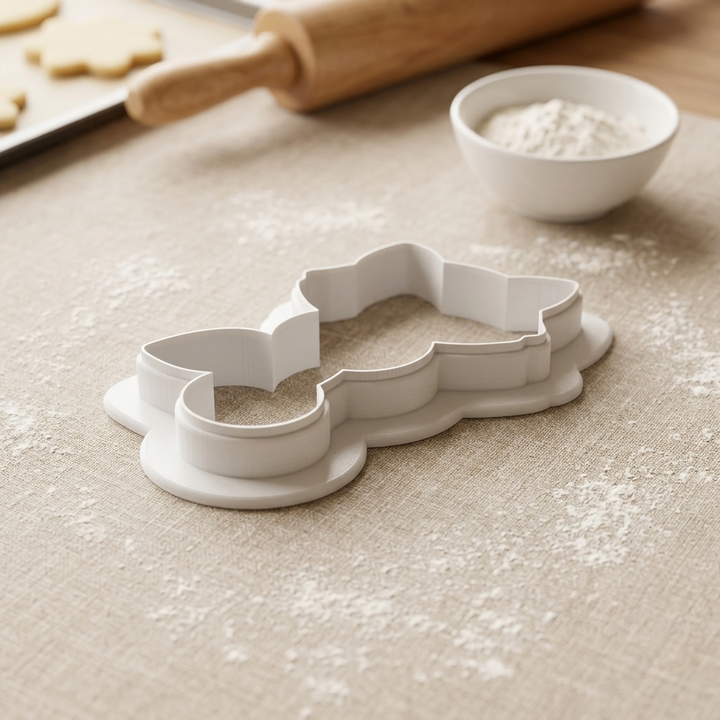 Woodland Fox Rattle Cookie Cutter, 3D Printed Baby Shower Cutter