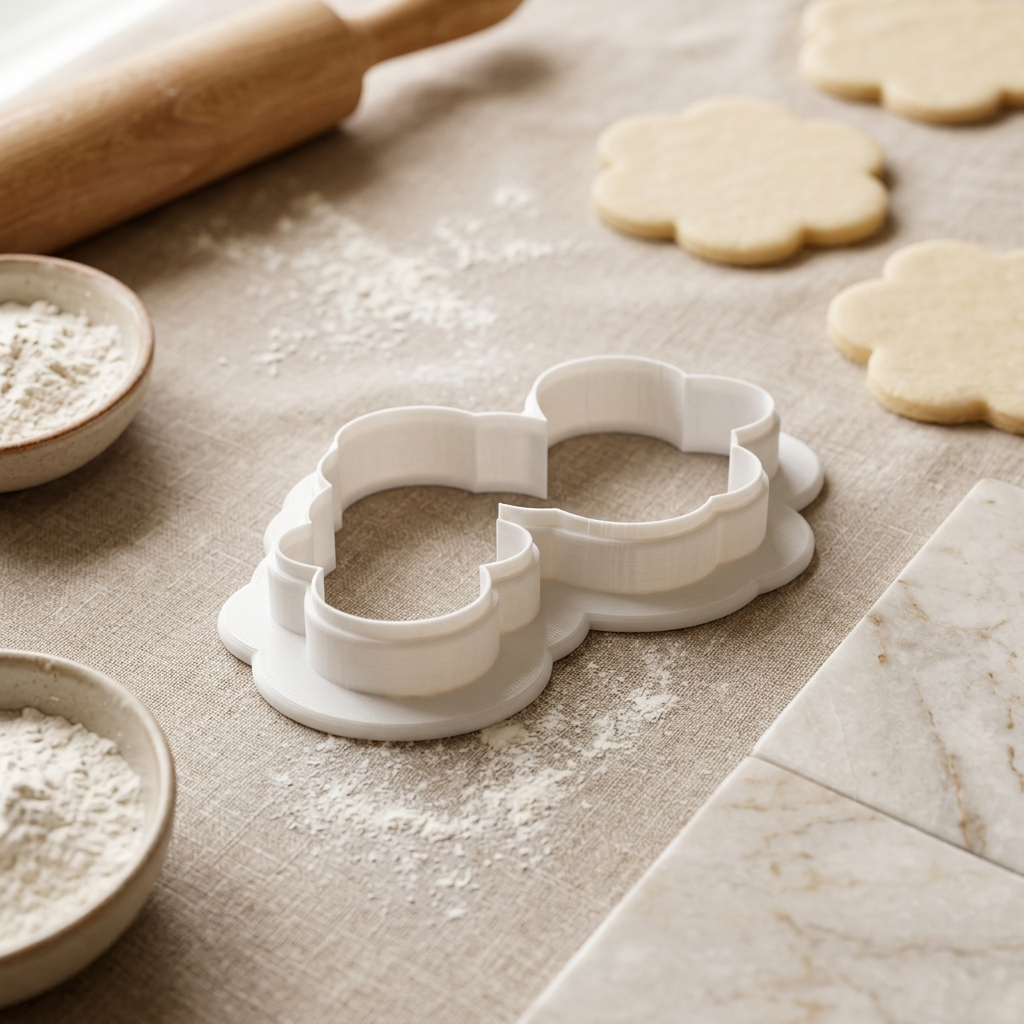 Baby Pacifier Clip Chain Cookie Cutter, 3D Printed Baby Shower Cutter
