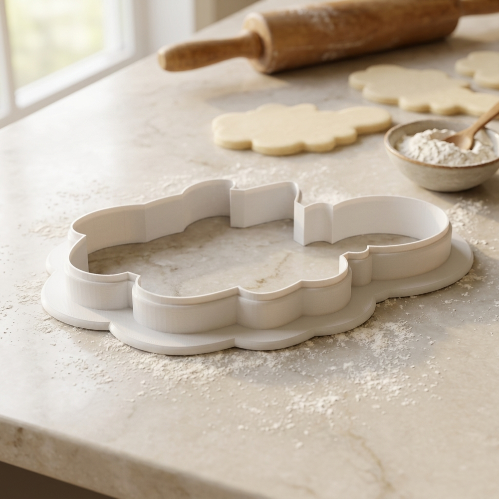 Monster Party Balloon Cookie Cutter, 3D Printed Halloween Cutter