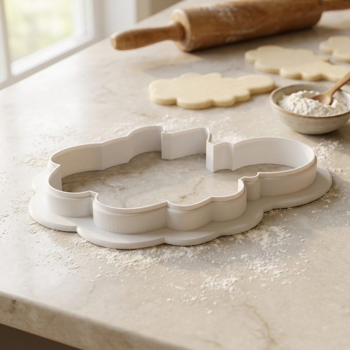 Monster Party Balloon Cookie Cutter, 3D Printed Halloween Cutter