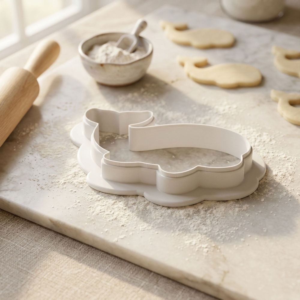Beluga Whale Cookie Cutter, 3D Printed Christmas Cutter