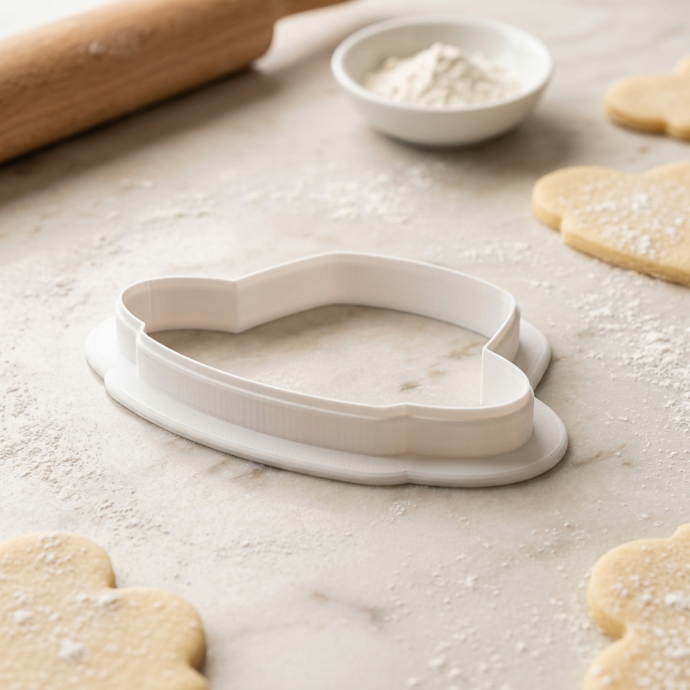 Flan Dessert Cookie Cutter, 3D Printed Food Theme Cutter