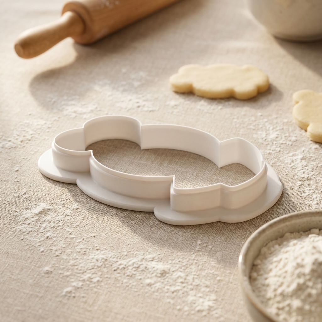 Pita Hummus Plate Cookie Cutter, 3D Printed Food Theme Cutter