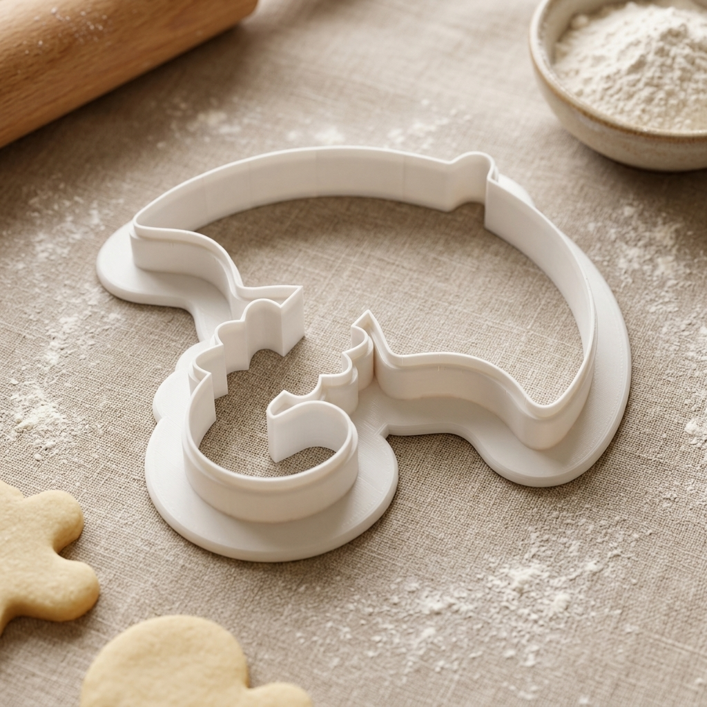 Bridal Shower Floral Umbrella Cookie Cutter, 3D Printed Wedding Cutter