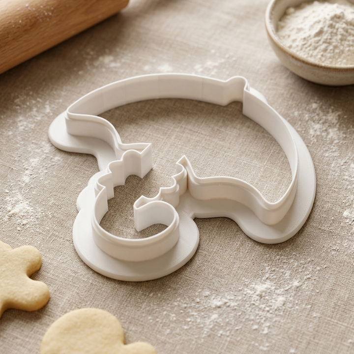 Bridal Shower Floral Umbrella Cookie Cutter, 3D Printed Wedding Cutter
