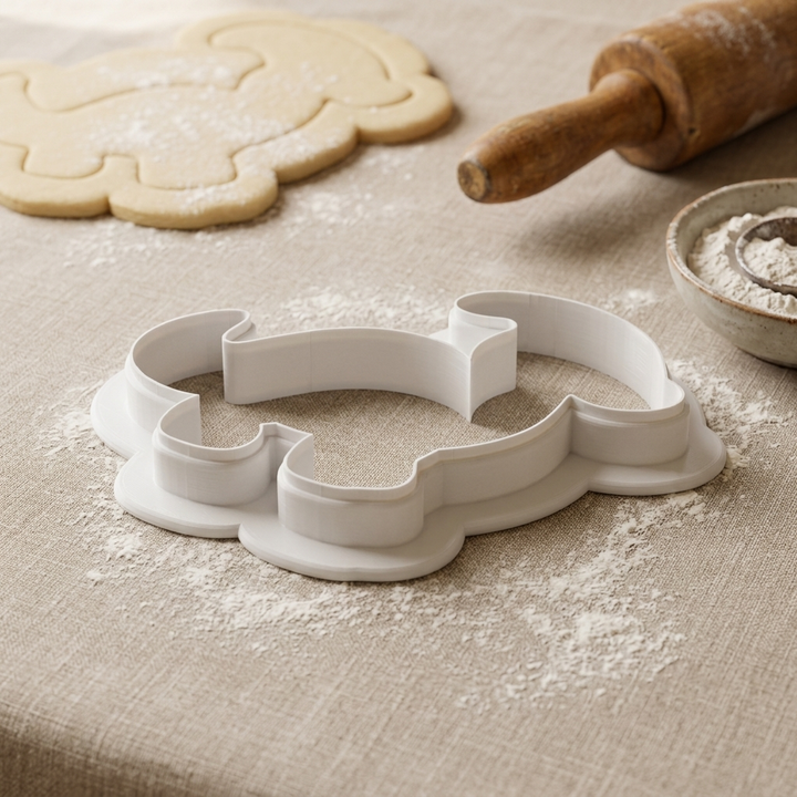 Parasaurolophus Dinosaur Cookie Cutter, 3D Printed Birthday Party Cutter