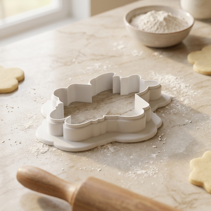 Ballerina Rhino Cookie Cutter, 3D Printed Ballet Recital Design
