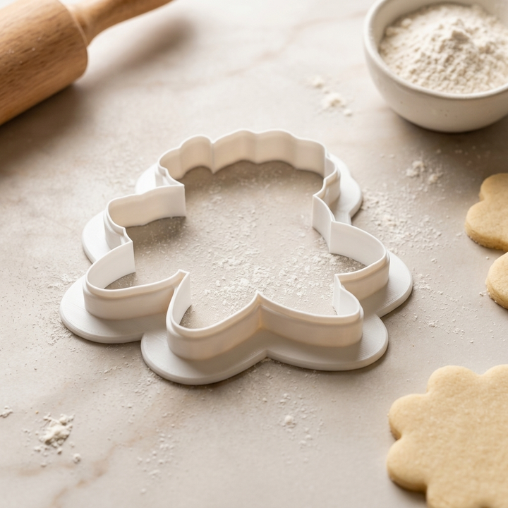 Ballerina Triceratops Cookie Cutter, 3D Printed Dinosaur Ballet Design