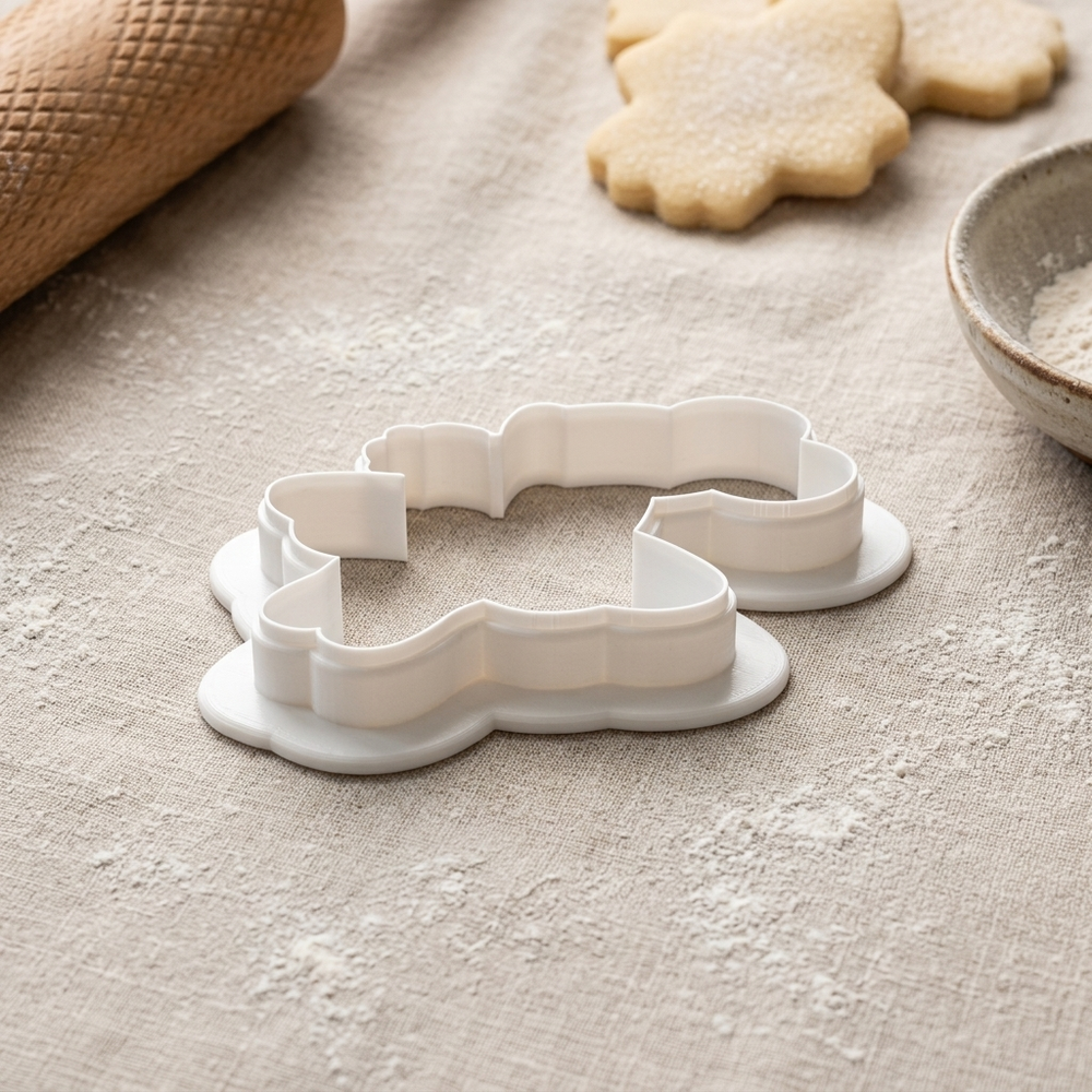 Ballerina Mouse with Flower Bouquet Cookie Cutter, 3D Printed Ballet Recital Design