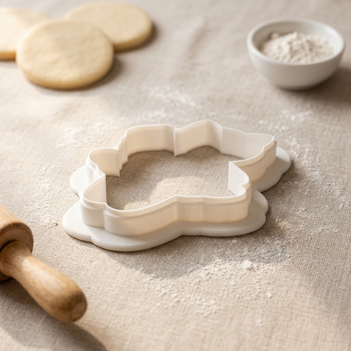 Ballerina Cat with Music Note Cookie Cutter, 3D Printed Ballet Recital Design