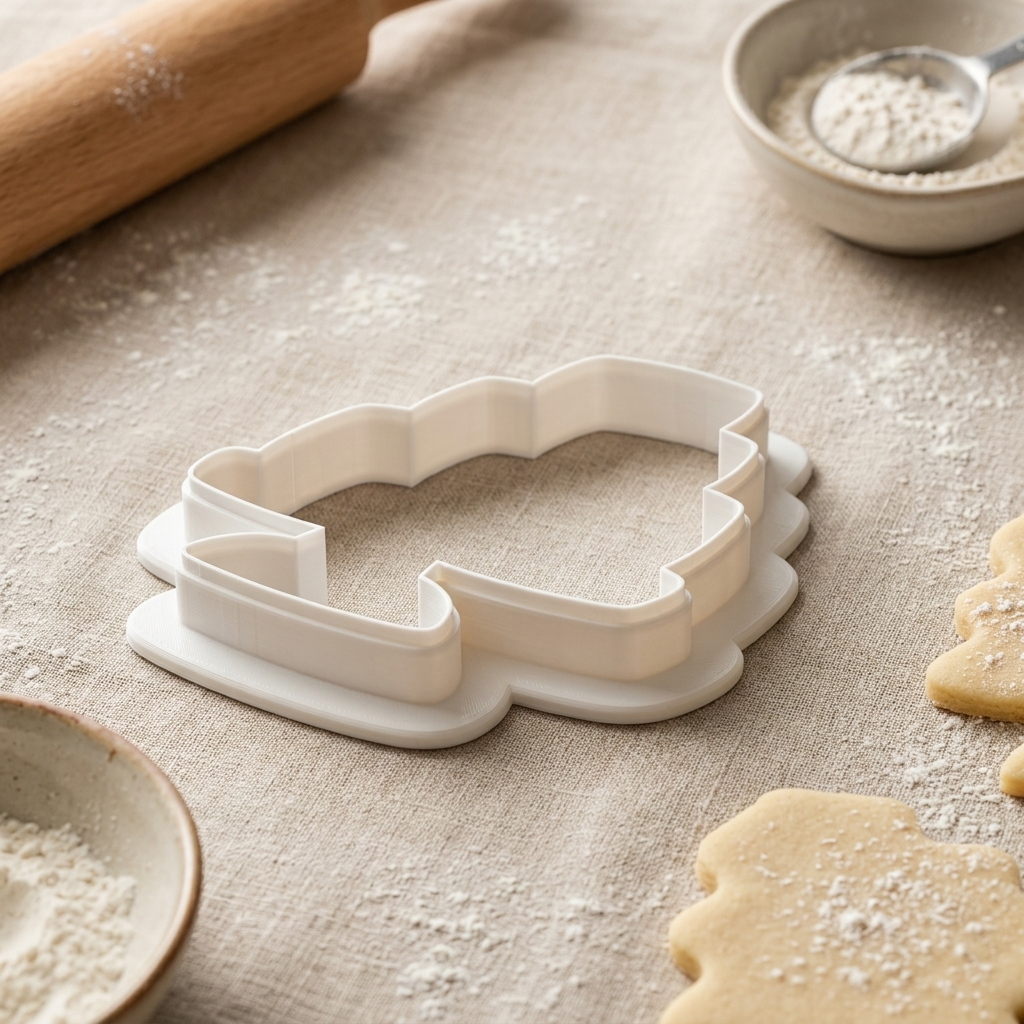 Birthday Cake On Stand Cookie Cutter, 3D Printed Birthday Design