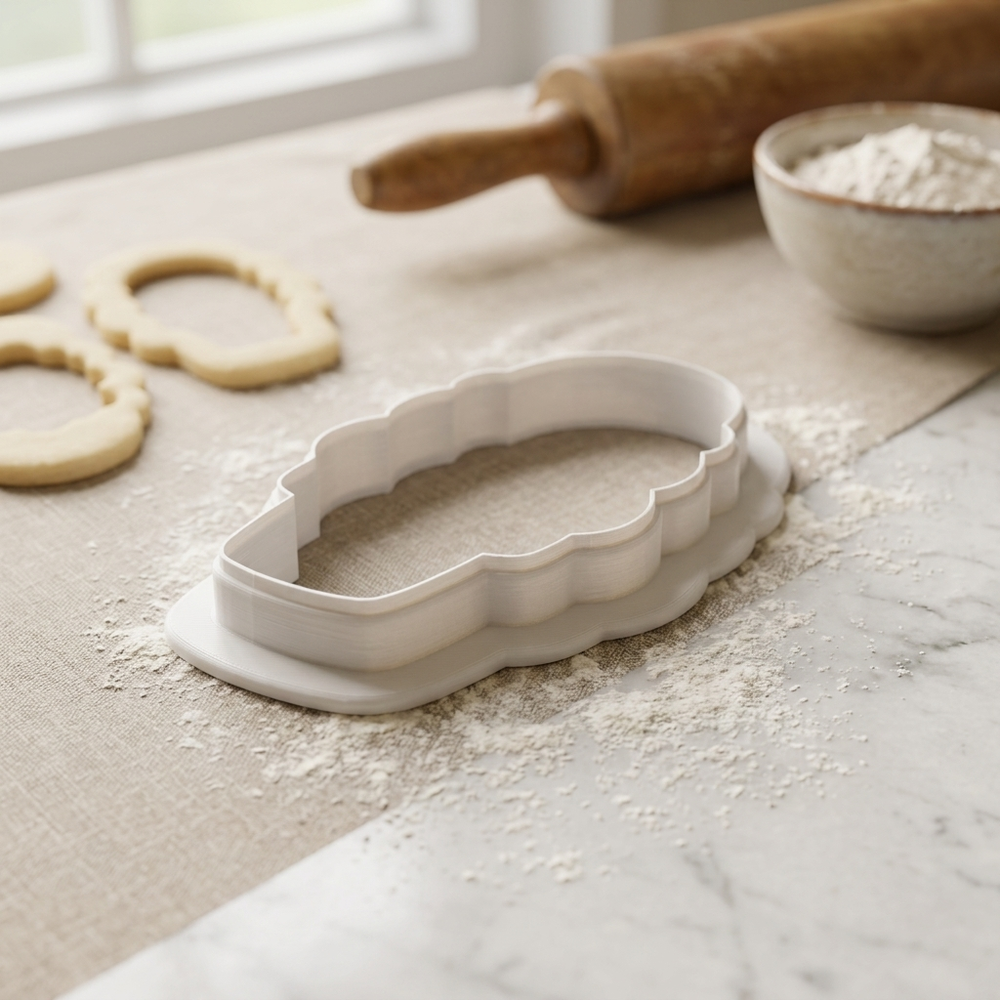 Ice Cream Cone Cookie Cutter, 3D Printed Food Design