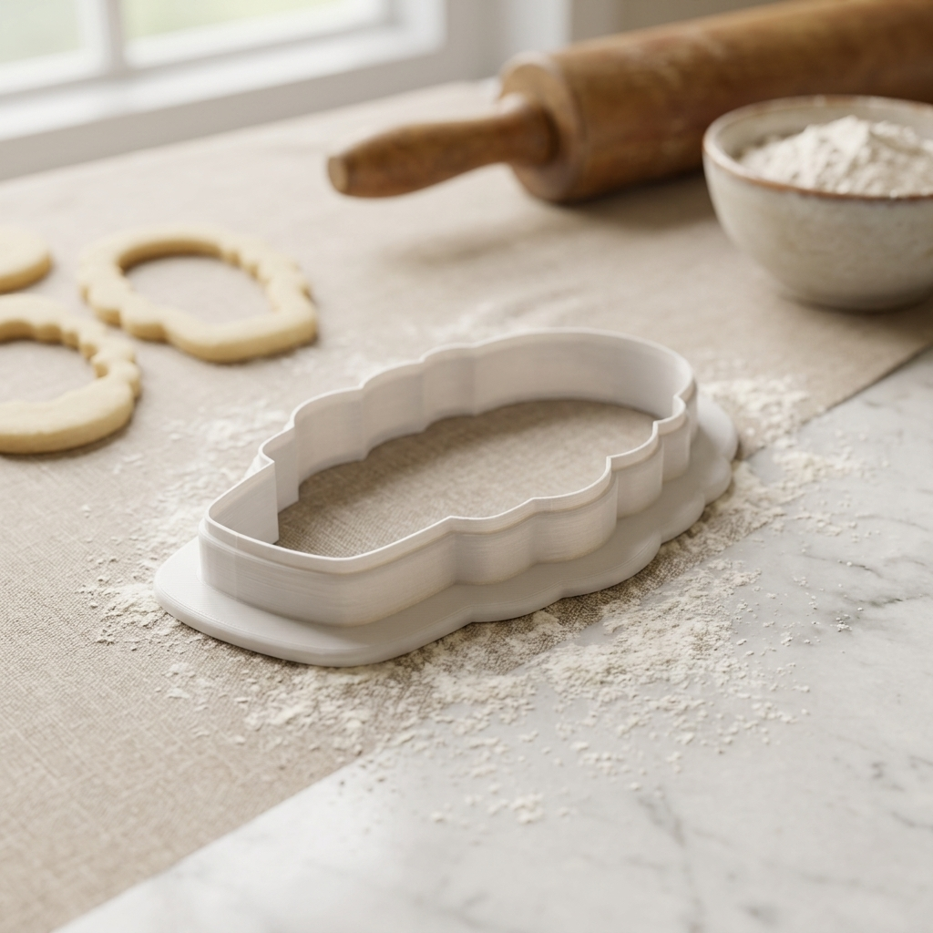 Ice Cream Cone Cookie Cutter, 3D Printed Food Design