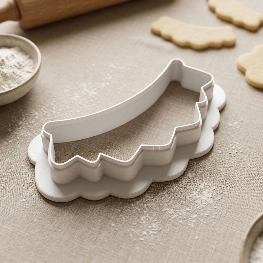 Space Bunting Banner UFO Banner Cookie Cutter, 3D Printed Plaque Design