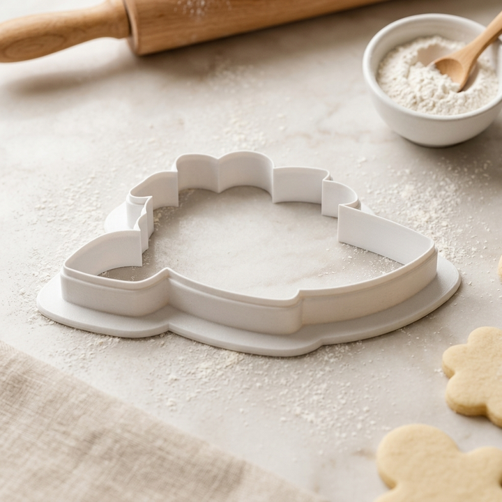 Teacup with Flowers and Tag Cookie Cutter, 3D Printed Mother’s Day Design