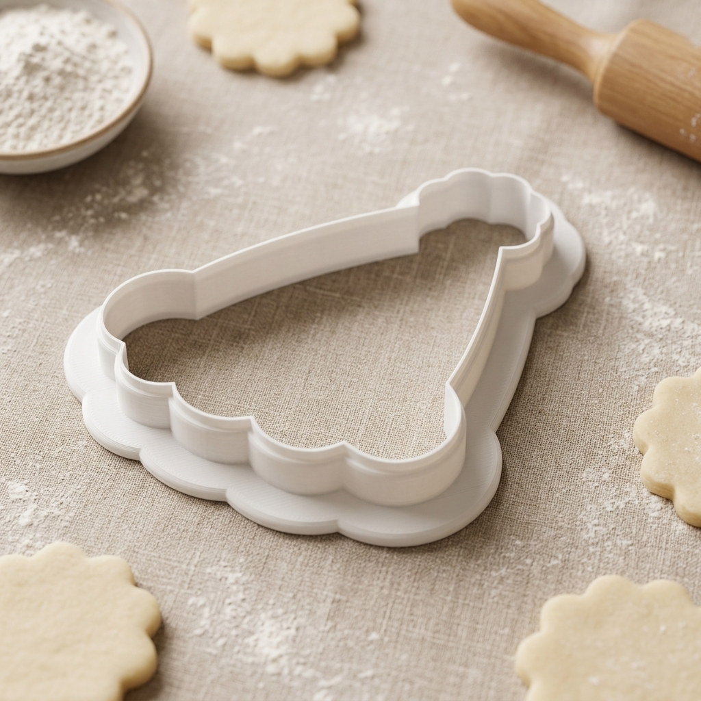 Scalloped Birthday Hat Cookie Cutter, 3D Printed Birthday Design