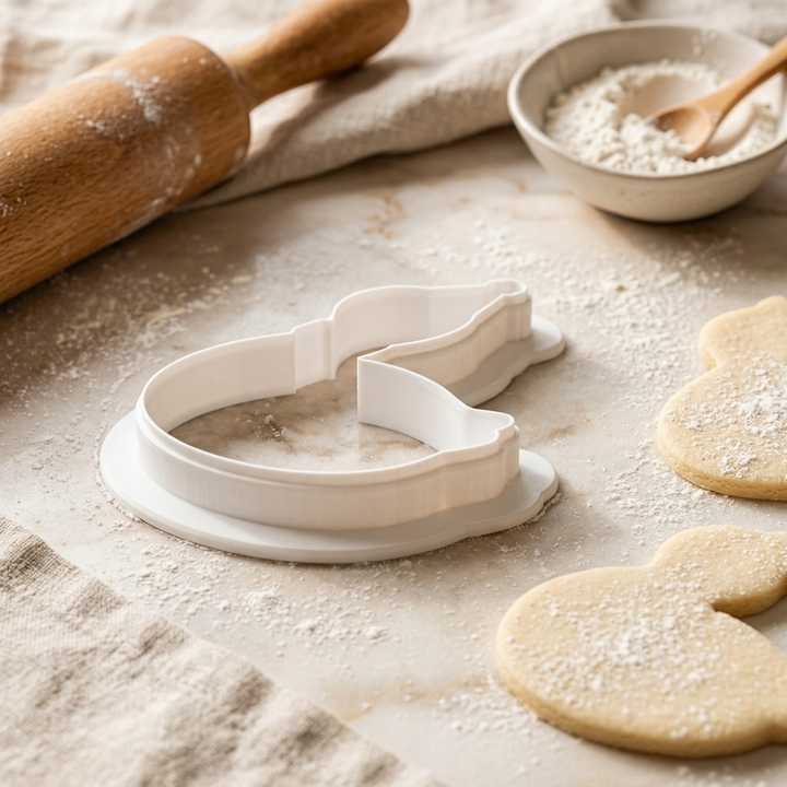 Silly Goose with Birthday Hat and Bow Cookie Cutter, 3D Printed Birthday Design