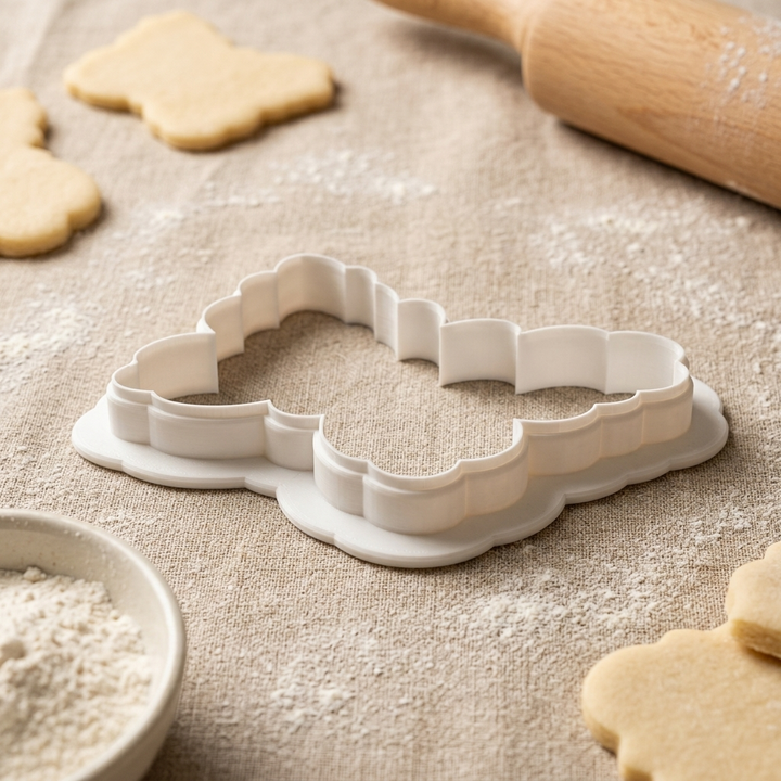 Floral Butterfly Cookie Cutter, 3D Printed Garden Design