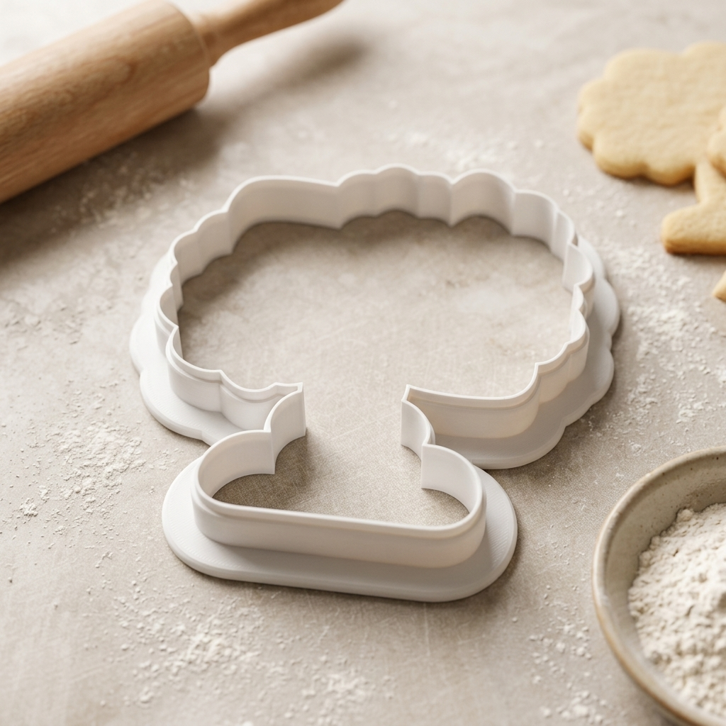 Floral Wooden Sign Wooden Stand Cookie Cutter, 3D Printed Mother’s Day Design