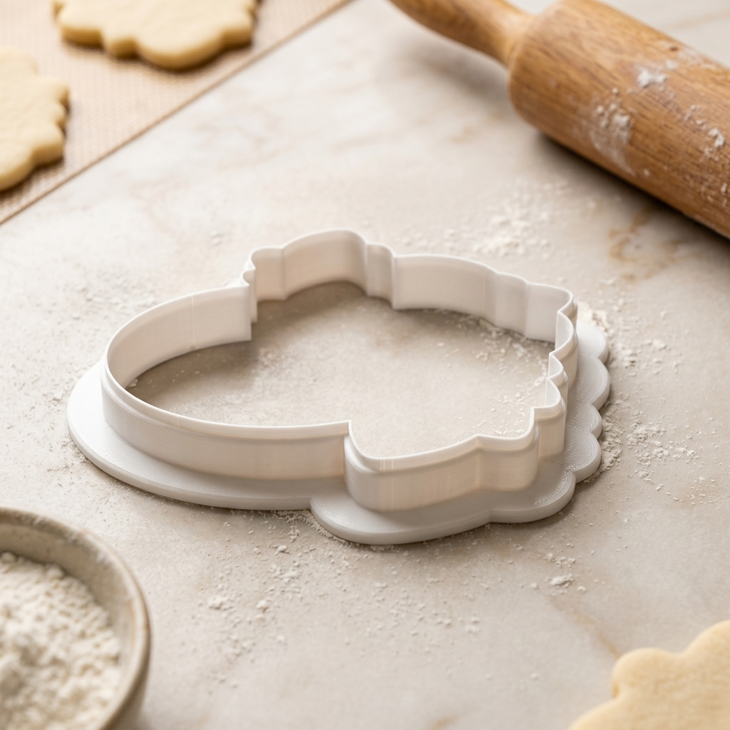 Floral Engagement Ring Cookie Cutter, 3D Printed Wedding Design